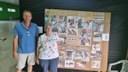 Adelar Marcante visita stand da Associação dos Animais de Rua durante campanha de vacinação em Terra Nova do Norte