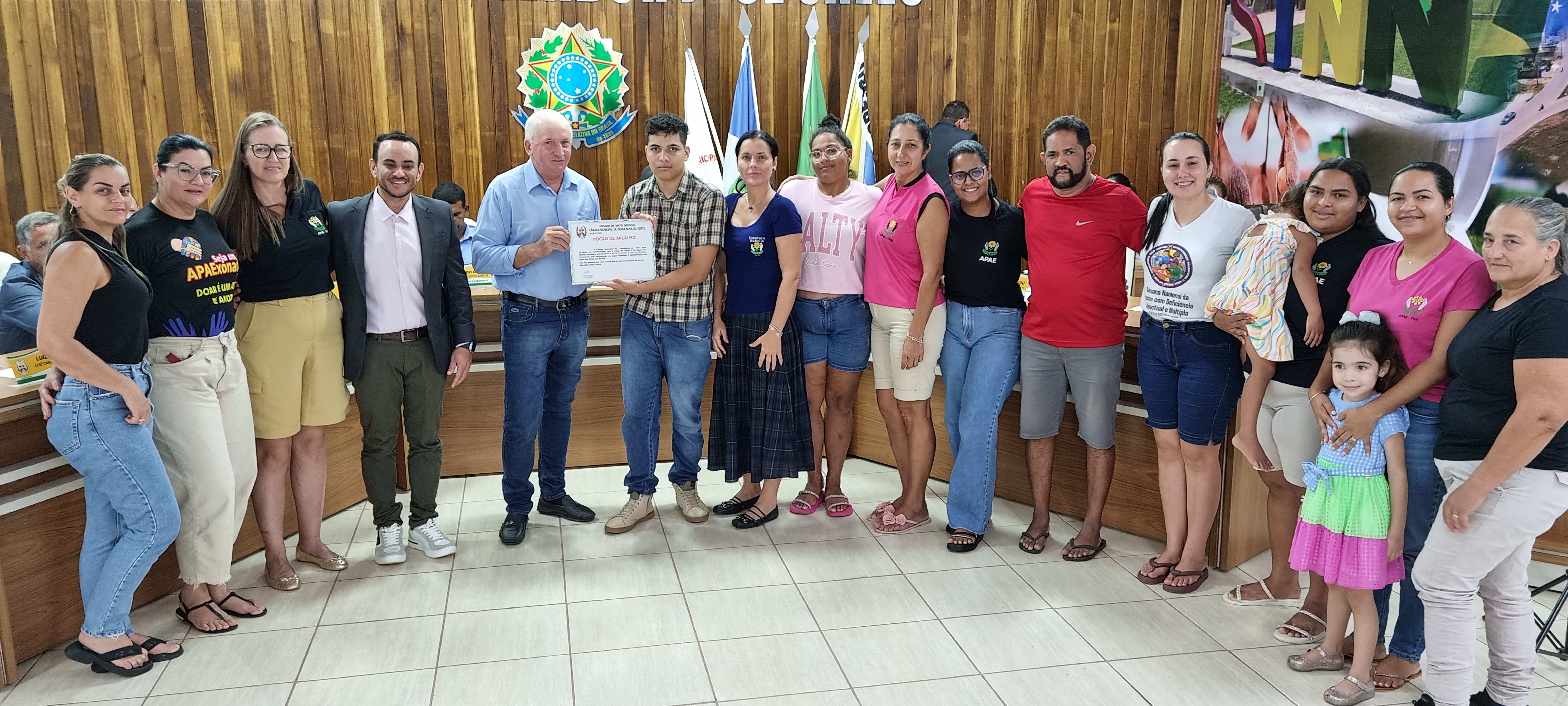 APAE de Terra Nova do Norte recebe moção de aplausos da Câmara proposta pelo vereador Oli da Bonfim