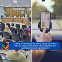 Câmara de Terra Nova do Norte aprova projeto que regulamenta o transporte remunerado de passageiros por aplicativos, os chamados UBER e similares