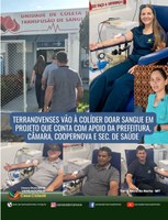 Terranovenses vão à Colíder doar sangue em projeto que conta com apoio da Prefeitura, Câmara, Coopernova e sec. de saúde