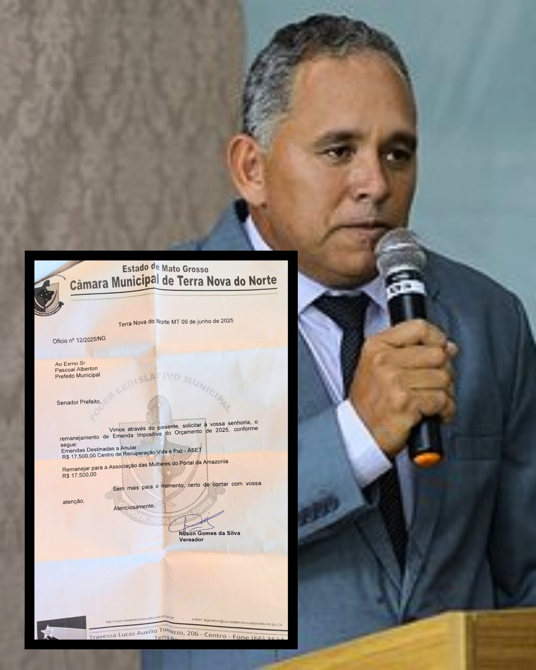 Vereador Nilson Paraguai destina R$ 30 mil em emendas para construção de pavilhão na Comunidade São Pedro.