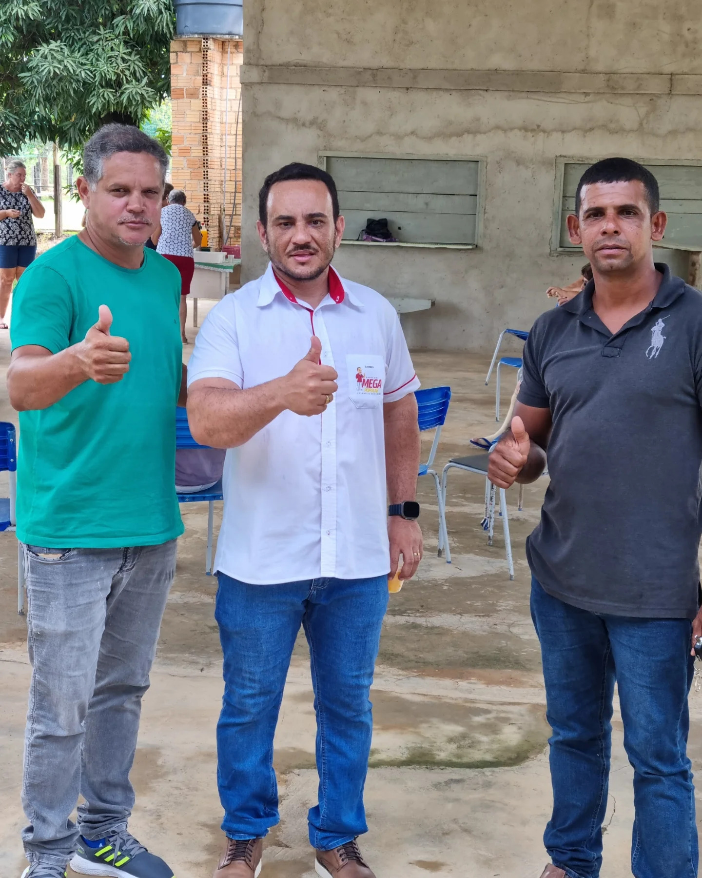 Vereadores Ramiro, Reginaldo da Uru e Tedi da Escolinha realizam reunião com grupo de idosos da Sede Velha