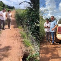 Vereadora Rose da Rematec acompanha vistoria de bueiro na Comunidade São Pedro